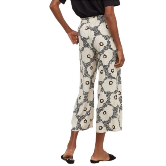 H&M Pants - H&M Cropped Floral Wide Leg Pants